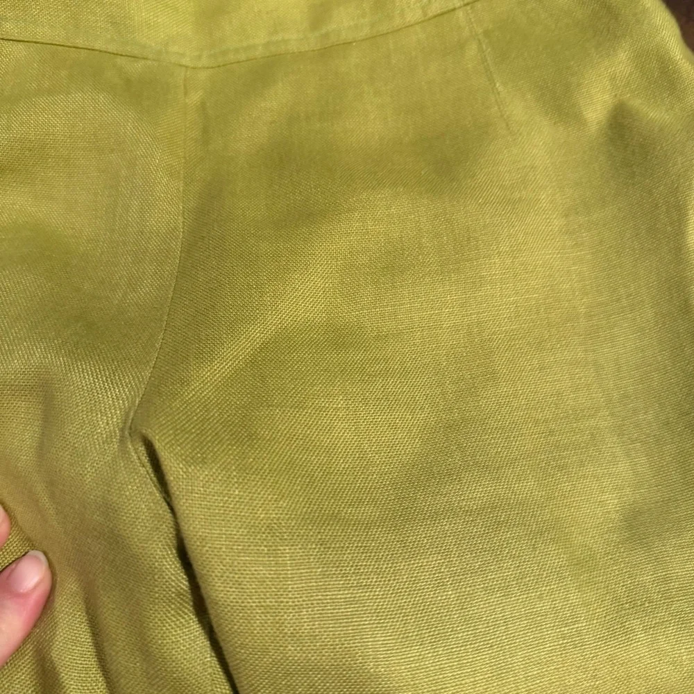 Talbots, Trish Linen Lime Green Wide Leg Linen Pants – Size 10P - Picture 4 of 13